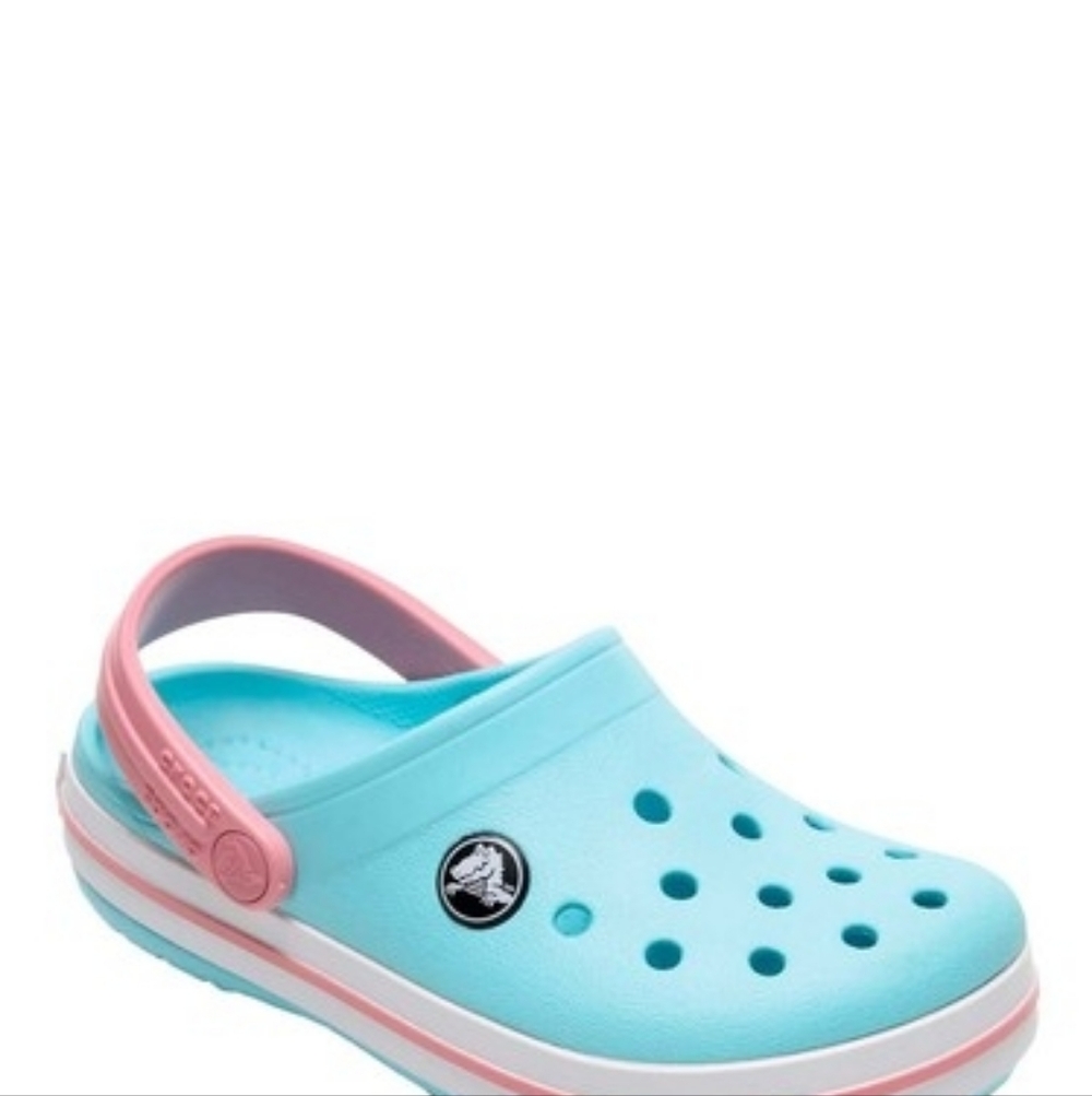 Like New CROCS Crocband Clog Kids – Rare Ice Blue/White Color – Size C5 - Picture 9 of 9